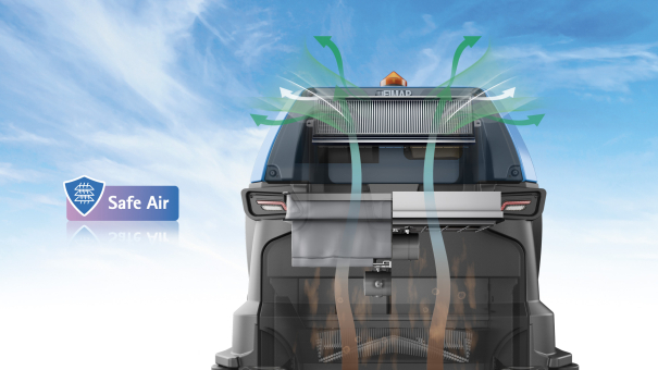 Technologie Safe Air avec 3 étages de filtration